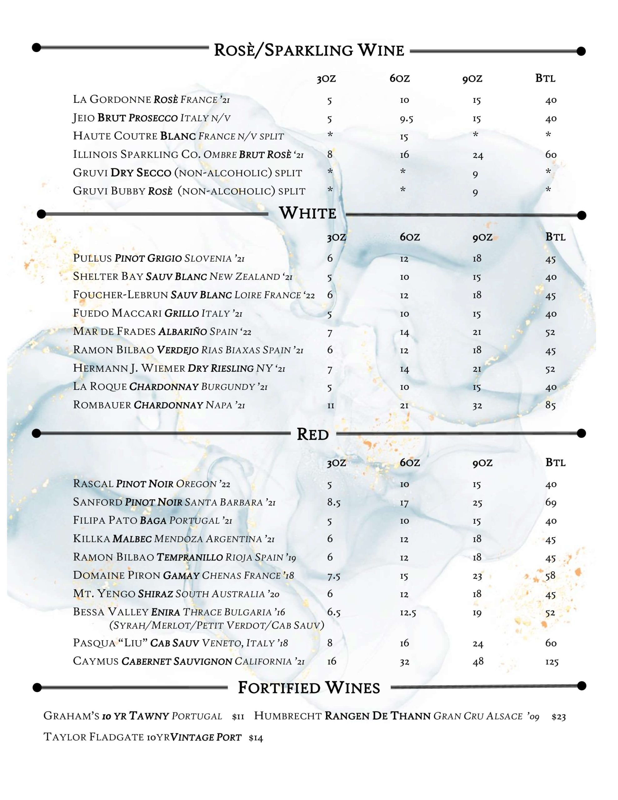 Wine By The Glass Patina Wine Bar Park Ridge, IL