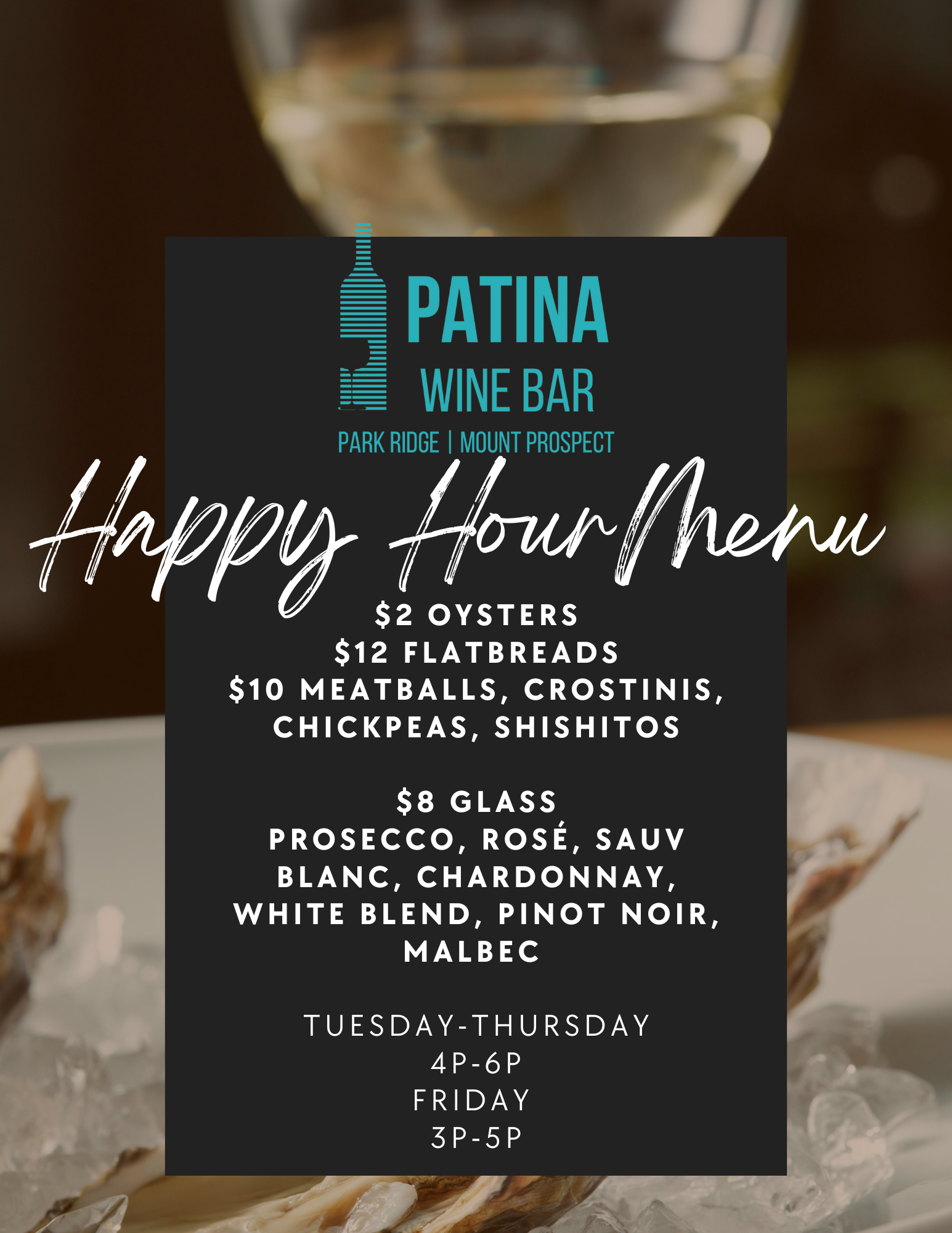 Happy Hour at Patina!