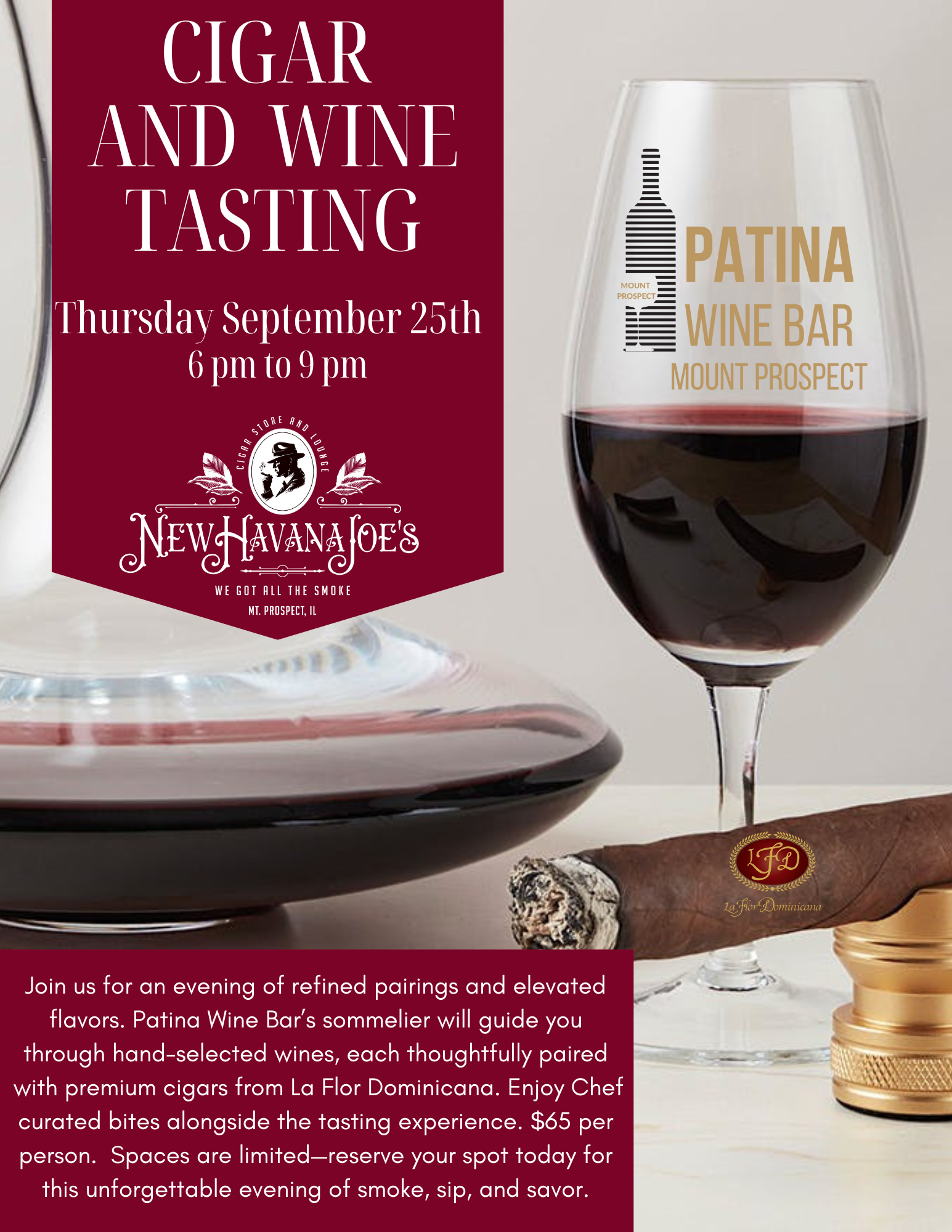 Cigar & Wine Tasting in Mount Prospect!